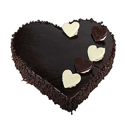 Heart Shape Choco Chip Cake Delivery in Ghaziabad
