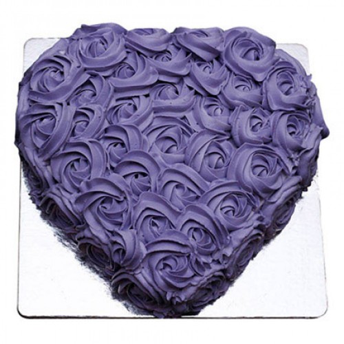 Purple Rose Heart Cake Delivery in Ghaziabad