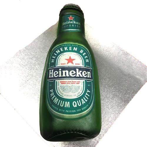 Heineken Beer Bottle Shape Fondant Cake Delivery in Delhi