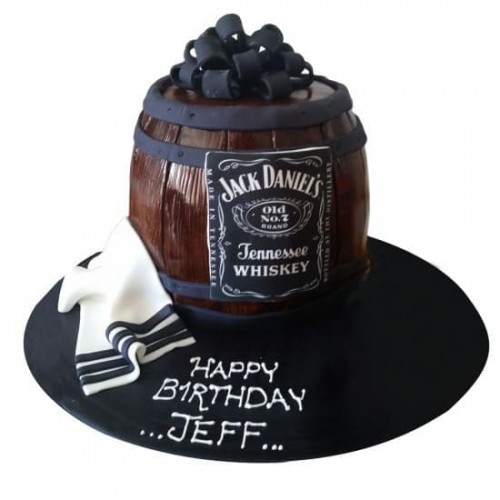 Jack Daniels Themed Fondant Cake Delivery in Ghaziabad