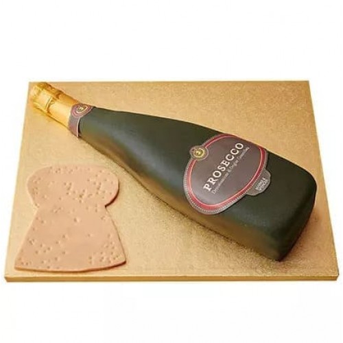 Prosecco Wine Bottle Fondant Cake Delivery in Ghaziabad