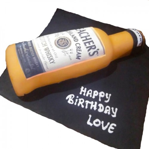 Teacher Scotch Whisky Fondant Cake Delivery in Ghaziabad