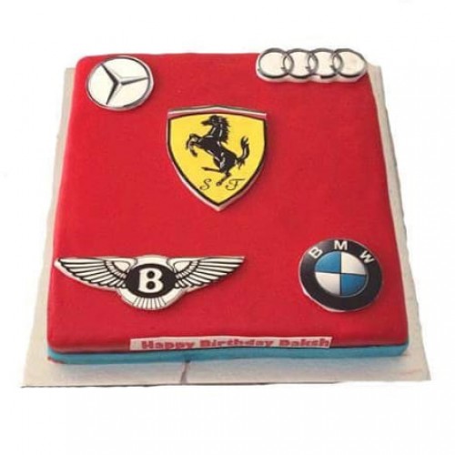 Cars Logo Fondant Cake Delivery in Ghaziabad