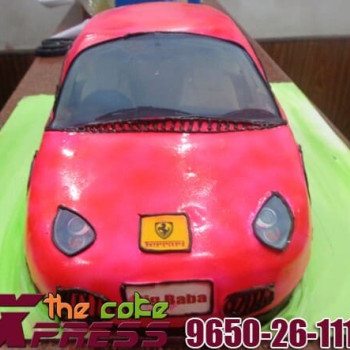 Red Ferrari Fondant Cake