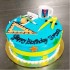 Train Cartoon Theme Fondant Cake