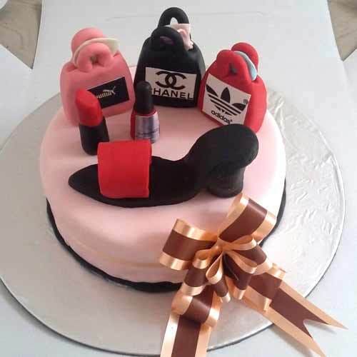 Fashion Theme Fondant Cake Delivery in Ghaziabad