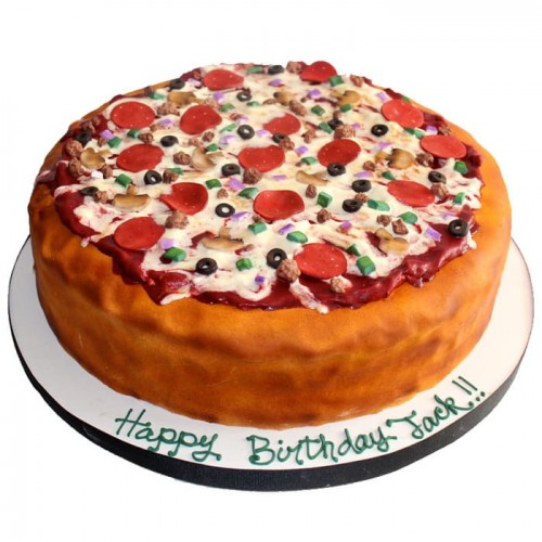 Pizza Theme Fondant Cake Delivery in Ghaziabad