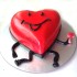 Red Heart Fondant Cake