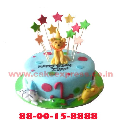 Animal Themed Fondant Cake Delivery in Ghaziabad