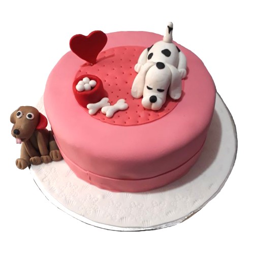 Doggy Theme Fondant Cake Delivery in Ghaziabad