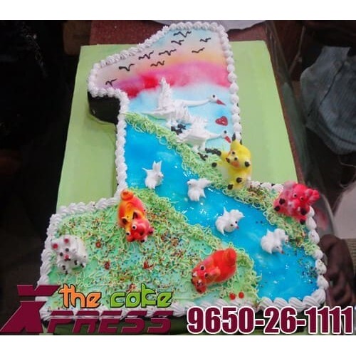 First Birthday Number Cake Delivery in Ghaziabad