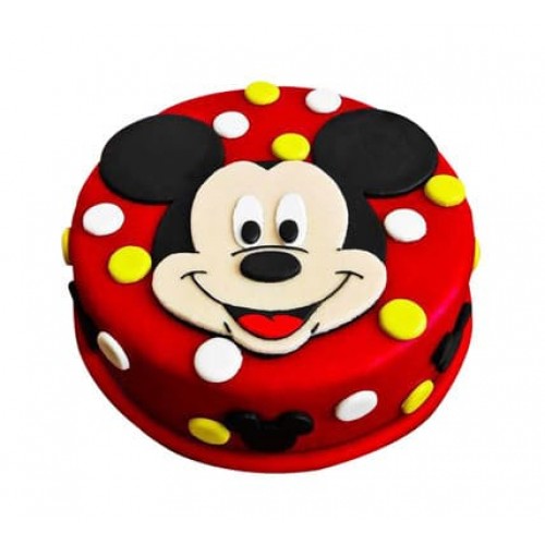 Mickey Mouse Round Fondant Cake Delivery in Ghaziabad