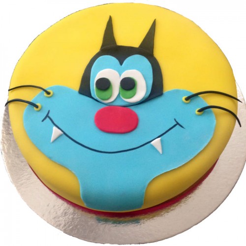 Oggy Theme Fondant Cake Delivery in Ghaziabad