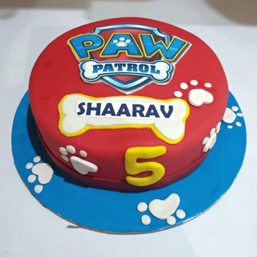 Paw Patrol Theme Fondant Cake Delivery in Ghaziabad