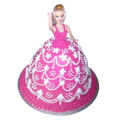 Pink Barbie Doll Cake Delivery in Ghaziabad