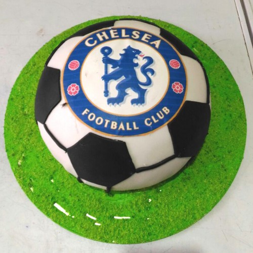 Chelsea Football Shape Cake Delivery in Ghaziabad