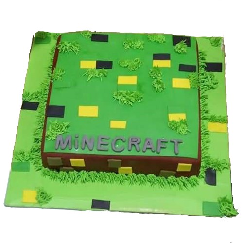 Minecraft Game Theme Fondant Cake Delivery in Ghaziabad