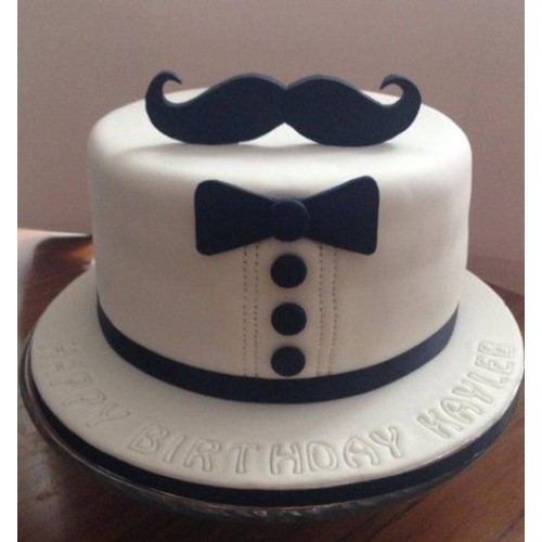 Mustache Fondant Cake Delivery in Ghaziabad