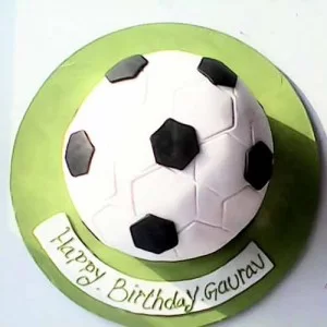 Soccer Ball Fondant Cake Delivery in Ghaziabad