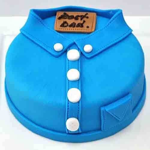 Blue Shirt Fondant Cake Delivery in Ghaziabad
