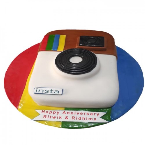Instagram Themed Fondant Cake Delivery in Ghaziabad