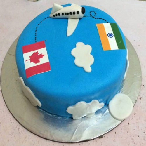 Travel Themed Fondant Cake Delivery in Ghaziabad