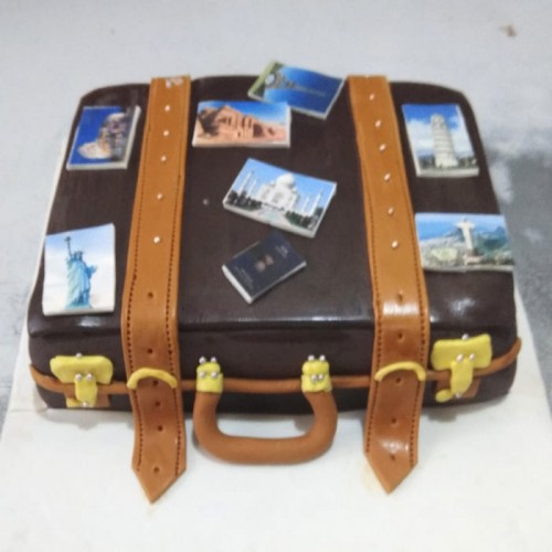 Traveler Themed Suitcase Cake Delivery in Ghaziabad