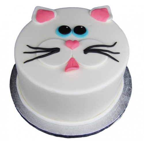 Kitty Face Fondant Cake Delivery in Ghaziabad