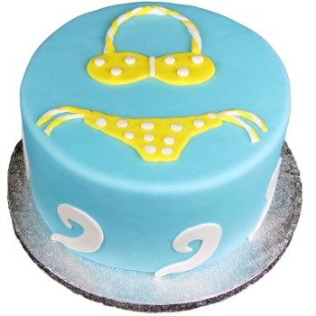 Bikini Theme Fondant Cake
