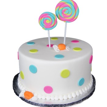 Candy Polka Dot Fondant Cake