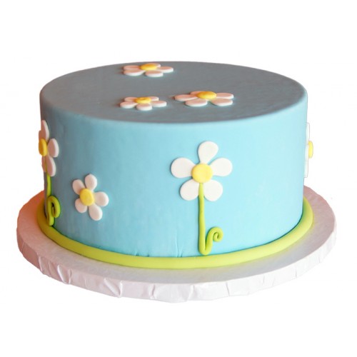 Daisy Theme Fondant Cake Delivery in Ghaziabad