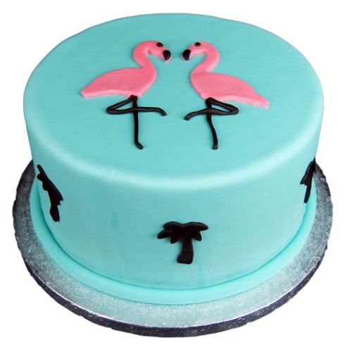Flamingo Theme Fondant Cake Delivery in Ghaziabad