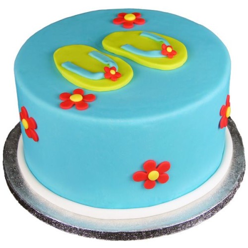 Flip Flop Theme Fondant Cake Delivery in Ghaziabad Flip Flop Theme Fondant Cake Delivery in Ghaziabad
