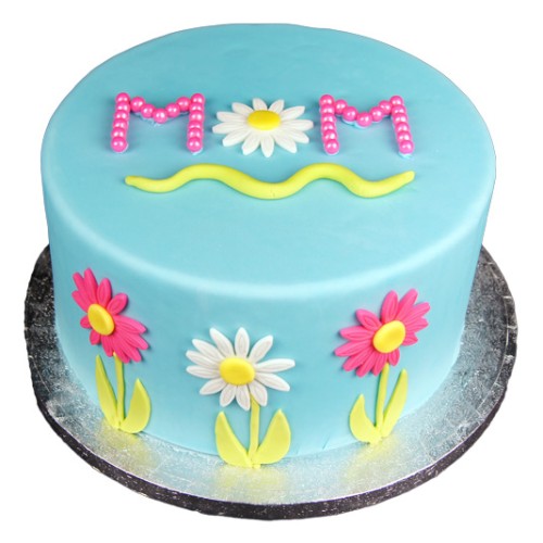 Floral MOM Fondant Cake Delivery in Ghaziabad Floral MOM Fondant Cake Delivery in Ghaziabad
