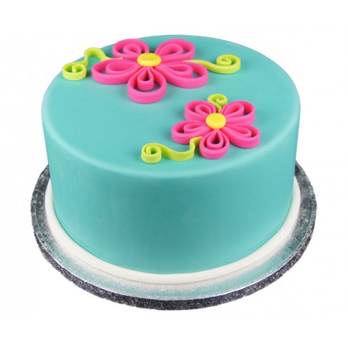 Flower Qilling Fondant Cake Delivery in Ghaziabad
