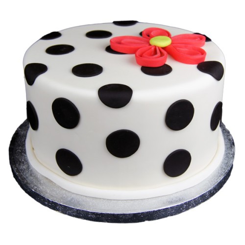 Polka Dot Quill Fondant Cake Delivery in Ghaziabad Polka Dot Quill Fondant Cake Delivery in Ghaziabad
