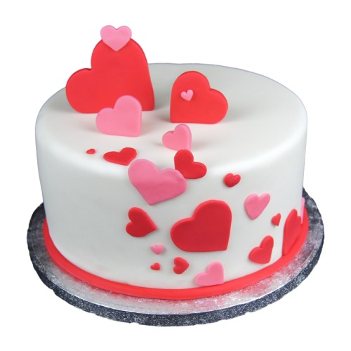 Ravishing Love Fondant Cake Delivery in Ghaziabad