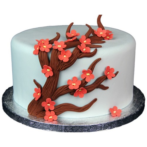 Cherry Blossom Fondant Cake Delivery in Ghaziabad