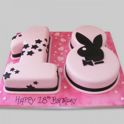 Happy 18th Birthday Fondant Cake Delivery in Ghaziabad