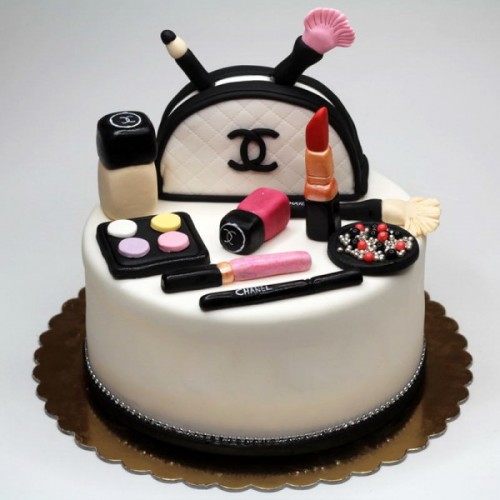 Special Chanel Cosmetics Fondant Cake Delivery in Ghaziabad