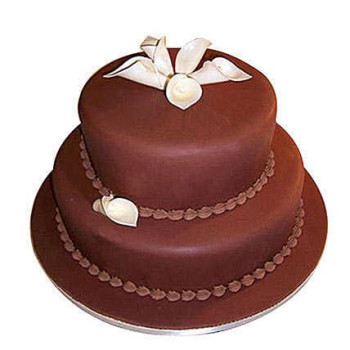 2 Tier Fondant Truffle Cake