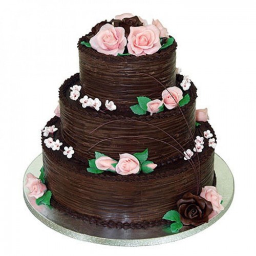 3 Tier Chocolate Cream Cake Delivery in Ghaziabad