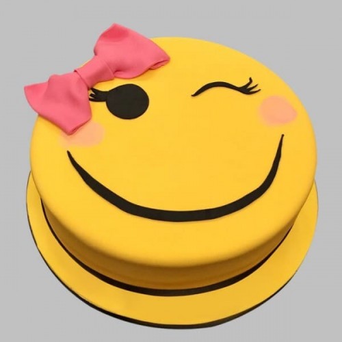Adorable Smiley Fondant Cake Delivery in Ghaziabad