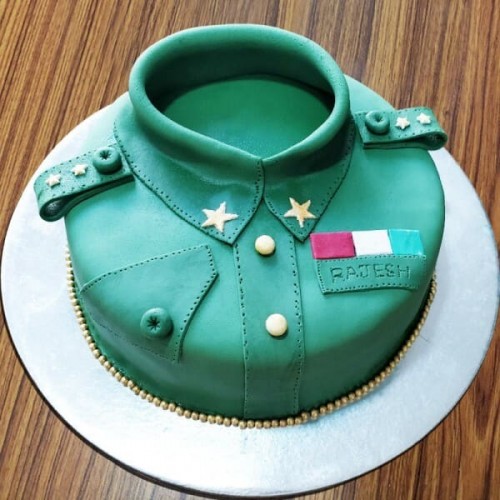 Army Uniform Fondant Cake Delivery in Ghaziabad