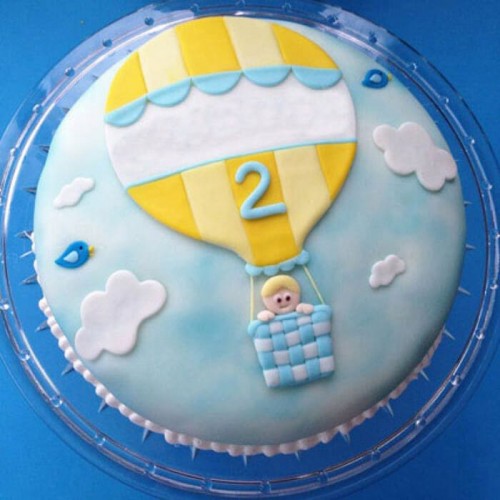 Baby In Balloon Fondant Cake Delivery in Ghaziabad