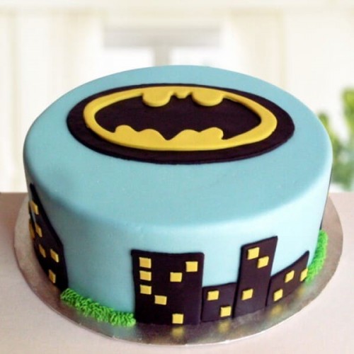 Batman Theme Fondant Cake Delivery in Ghaziabad