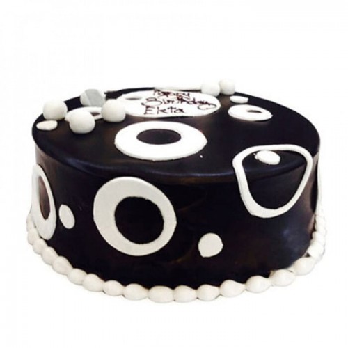 Black And White Fondant Cake Delivery in Ghaziabad