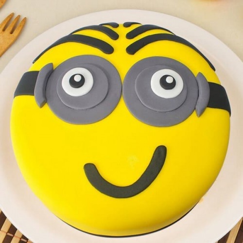 Chocolaty Minion Fondant Cake Delivery in Ghaziabad