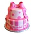 Cute Pink Gift Fondant Cake