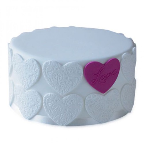 Elegant Love Fondant Cake Delivery in Ghaziabad